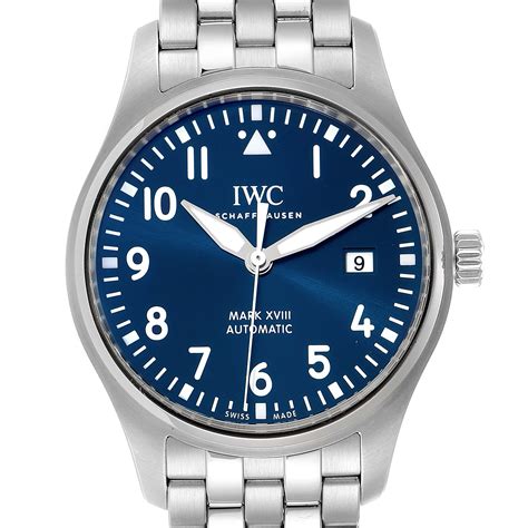 iwc pilot mark xviii blue|iwc mark xviii for sale.